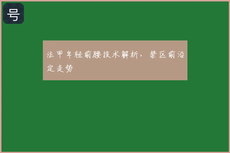 法甲年轻前腰技术解析，禁区前沿定走势